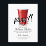 Röd Cup Humor Speciellt Tillfälle Firande  Vykort<br><div class="desc">Ibland behöver man bara en urska för att festa.  Detta inbjudningskort har alla element för din tillställning eller icke-tillställning firande.
Det har en klassisk röd cup med orden "party?!" ovanför.  Under finns en plats för din unika information.</div>