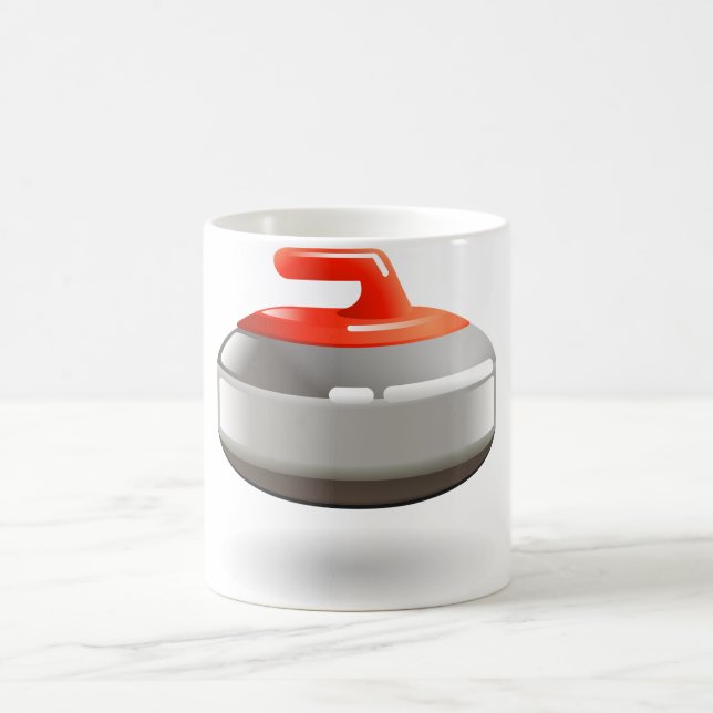 Röd Curlingsten Vintersporter Kaffemugg (Center)