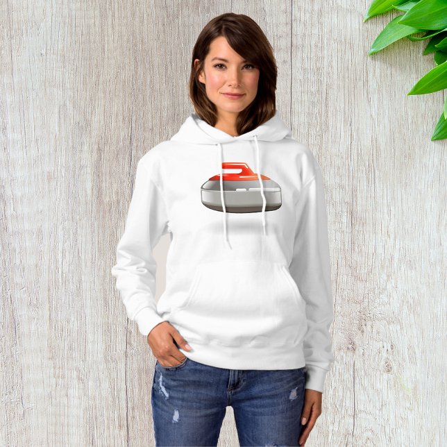 Röd Curlingsten Vintersporter T Shirt (Skapare uppladdad)