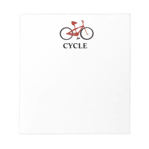 Röd cykel anteckningsblock