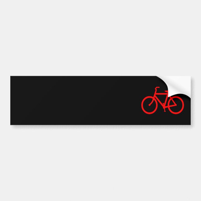 Röd cykel bildekal (Framsidan)