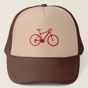 röd cykel, cykling keps