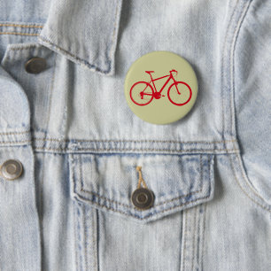 röd cykel, cykling knapp