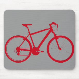 röd cykel, cykling musmatta