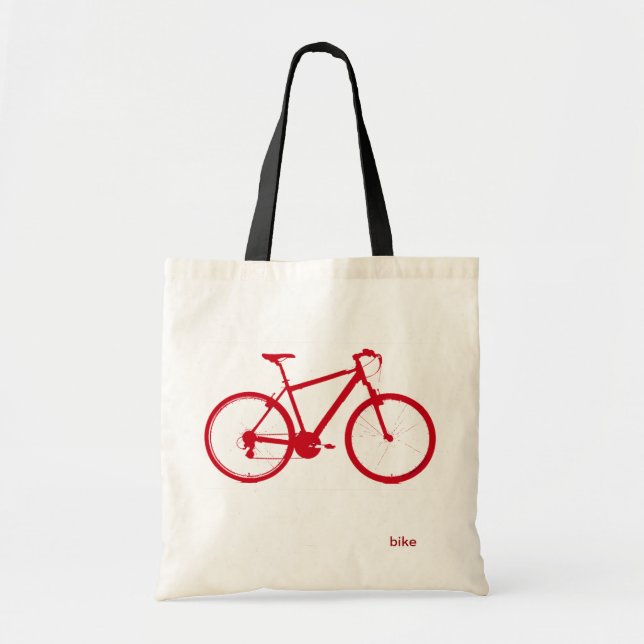 röd cykel, cykling tygkasse (Framsidan)