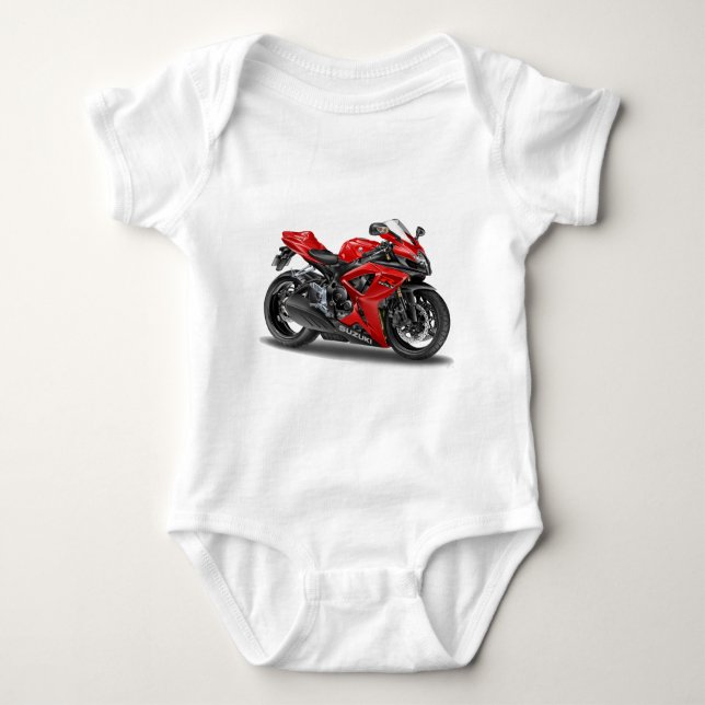 röd cykel för suzuki GSX-R600 Tee (Framsida)