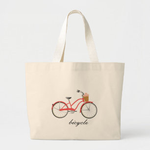 Röd cykel jumbo tygkasse