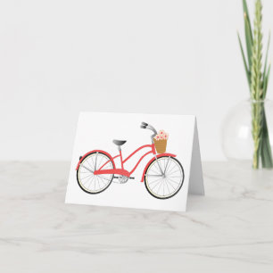 Röd cykel kort