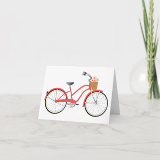 Röd cykel kort
