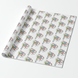 Röd cykel med blomma Basket Presentpapper