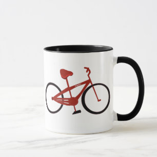 Röd cykel mugg