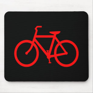 Röd cykel musmatta
