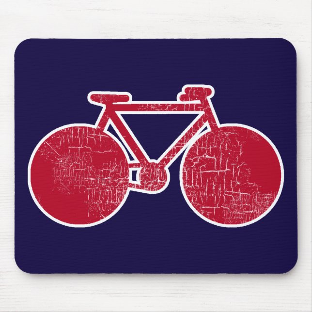 röd cykel musmatta (Framsidan)