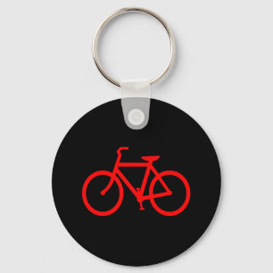 Röd cykel nyckelring