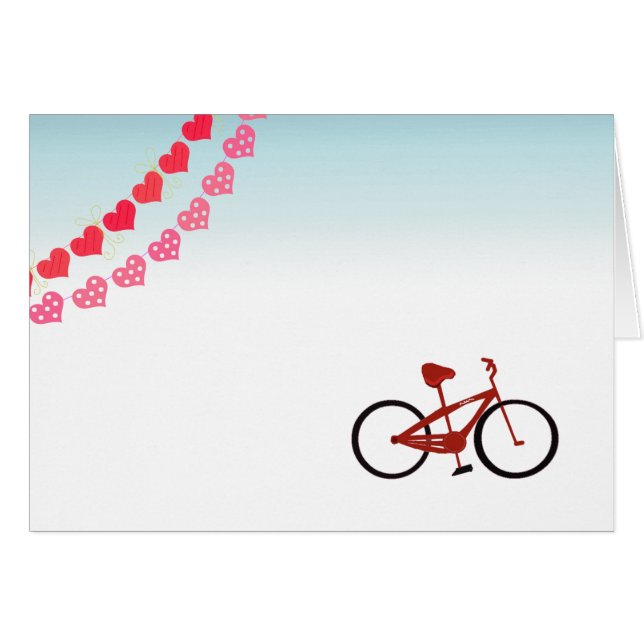 Röd cykel OBS kort (Framsidan Horizontal)