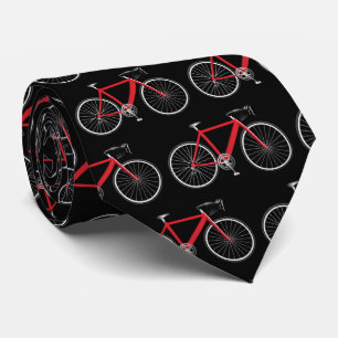 Röd cykel på svart slips