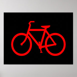 Röd cykel poster