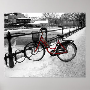 Röd cykel poster