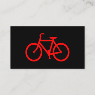 Röd cykel visitkort