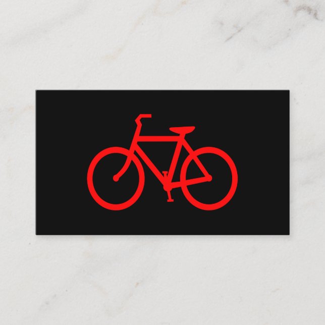 Röd cykel visitkort (Framsida)