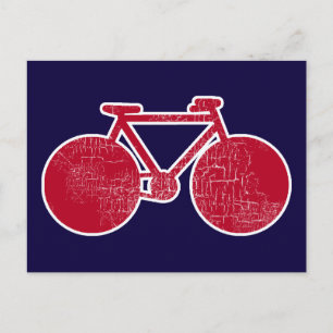 röd cykel vykort