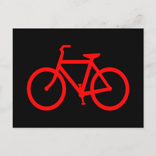 Röd cykel vykort (Framsida)