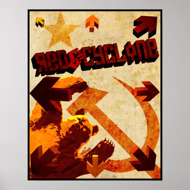 Röd cyklon Poster (Framsidan)