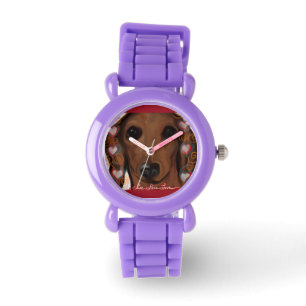 Röd Dachshund   Armbandsur
