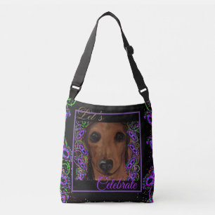 Röd Dachshund Axelväska