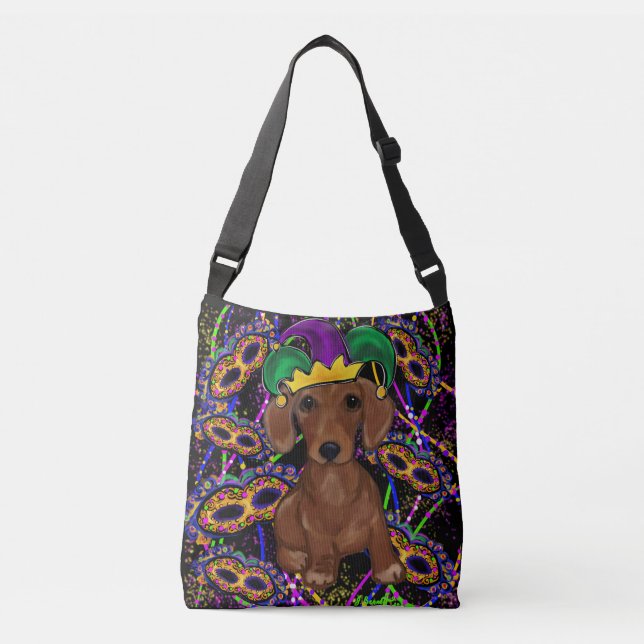 Röd Dachshund Axelväska (Framsida)