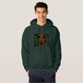 Röd Dachshund    Hoodie