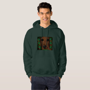 Röd Dachshund Hoodie