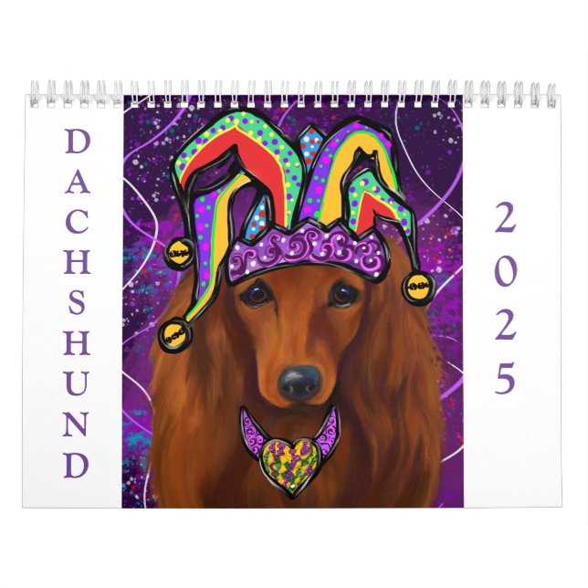 Röd Dachshund   Kalender (Omslag)