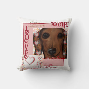 Röd Dachshund    Kudde