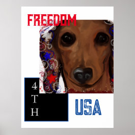 Röd Dachshund      Poster
