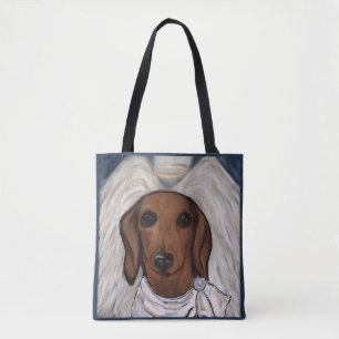 Röd Dachshund Tygkasse