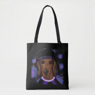 Röd Dachshund Tygkasse