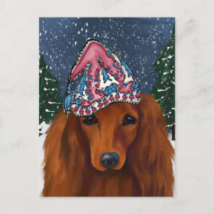RÖD DACHSHUND VYKORT