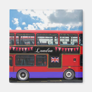 Röd däckare för London bussdubbla Magnet