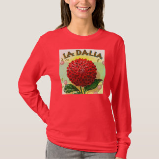 Röd Dahliavintage Tee