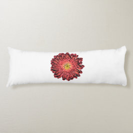 Röd Daisy blomma Kroppskudde