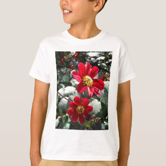 röd daisy/daisy blommor t-shirt