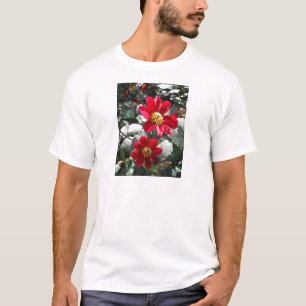 röd daisy/daisy blommor tee