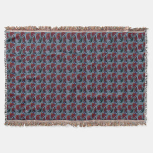 Röd Daisy Throw Blanket Filt