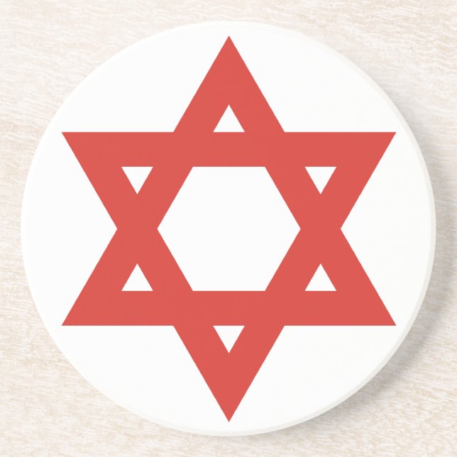 Röd davidsstjärna, Israel flagga Underlägg (Framsidan)