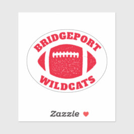 Röd dekal för fotbollslag, personlig