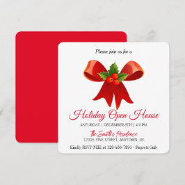 Röd dekoration till julgranen Julkort