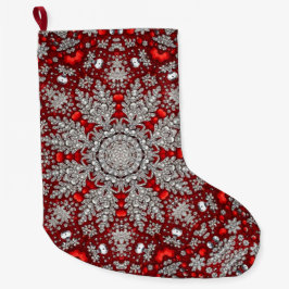Röd dekorativ Helgdag Stor Julstrumpa