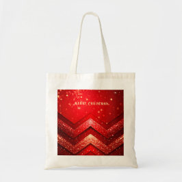 Röd dekorativ julklapp Glitter Helgdag Tote Bag Tygkasse