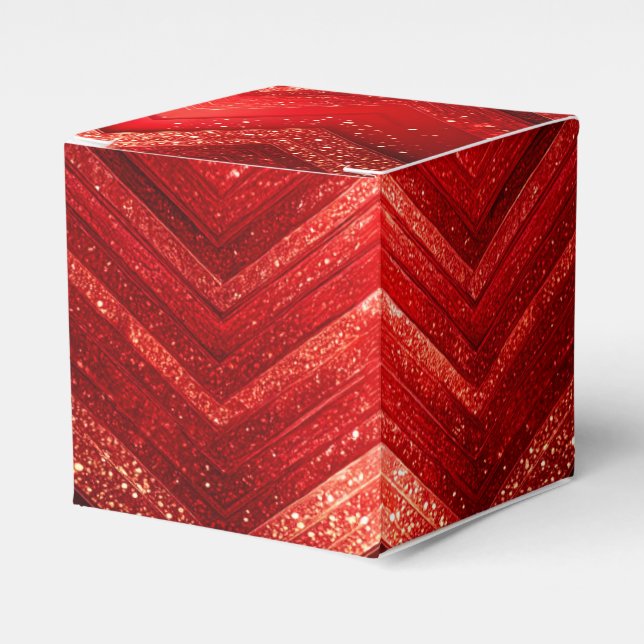 Röd dekorativ julljullåda Glitter Helgdag-favoritr Presentaskar (Framsidan Sidan)